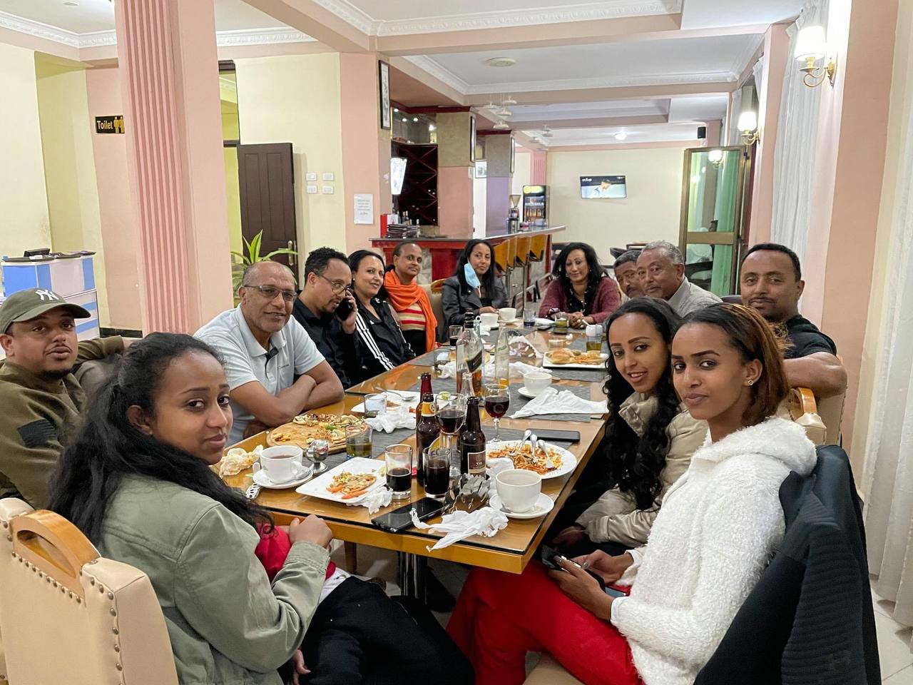 Guests gathered at a celebration